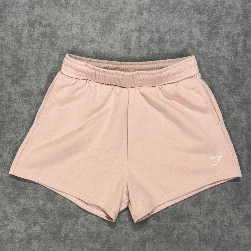 Gymshark Training Fleece shorts pink athleisure gym high rise shorts womens M
